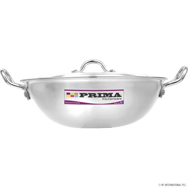 PRIMA ALUMINIUM WOK WITH LIDS 24CM