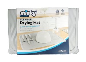 MINKY FLEXIBLE DRYING MAT LIGHT GREY 41CM X 32CM