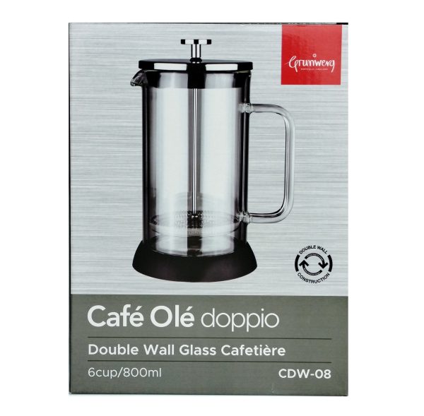 GRUNWERG CAFE OLE DOPPIO BLACK CAFETIER 6 CUP 800ML