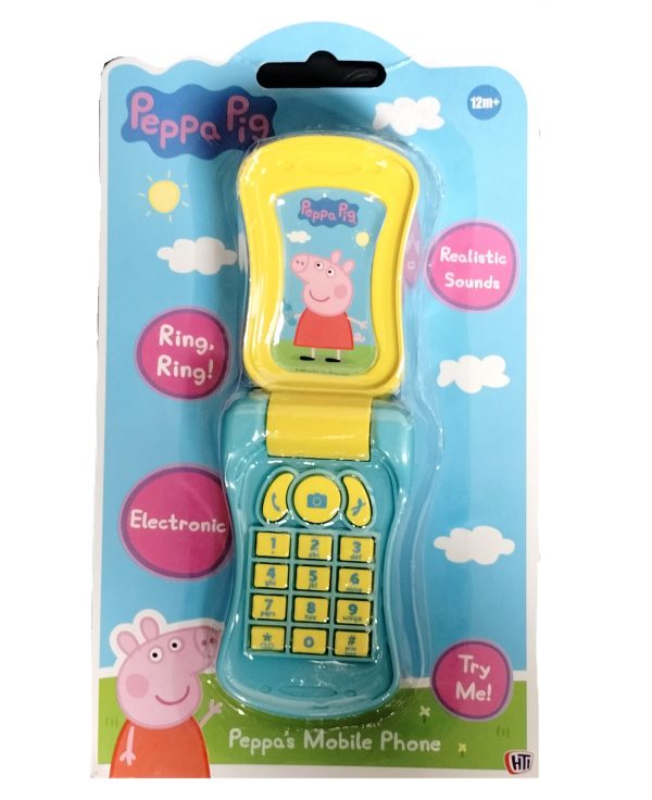 PEPPA PIG REALISTIC SOUNDS ELECTRONIC FLIP MOBILE PHONE