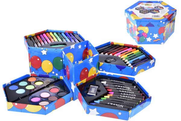 KREATIVE KIDS 52 PCS ART CRAFT HEXAGONAL BOX SET