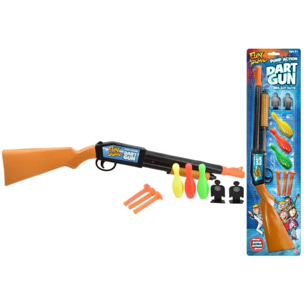 FUN SQUAD PUMP ACTION DART GUN WITH SOFT DARTS