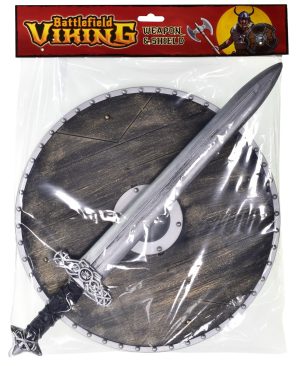 BATTLE FIELD VIKING AXE & SHIELD / SWORD & SHIELD PLAY SET
