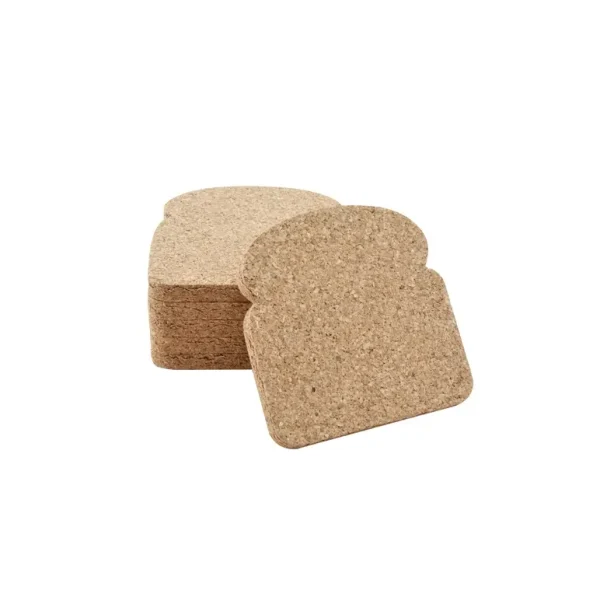 APOLLO SET OF 6 TOAST CORK COASTERS 11CM