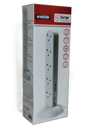 STATUS SURGE PROTECTED 13AMP 10 WAY TOWER EXTENSION LEAD 2 MTR