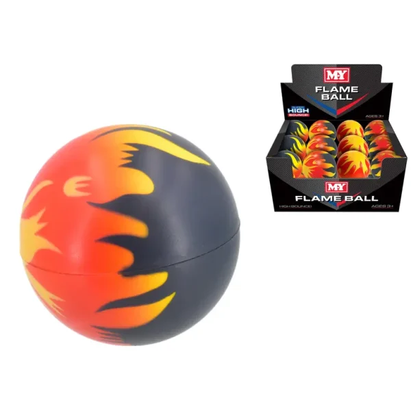 HI BOUNCE FLAME DESIGN SPORTS BALL 7CM