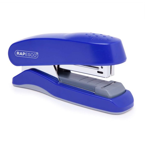 RAPESCO FLAT CLINCH HALF STRIP STAPLER - BLUE