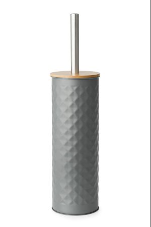 BLUE CANYON TOILET BRUSH & HOLDER WITH WOODEN BAMBOO LID