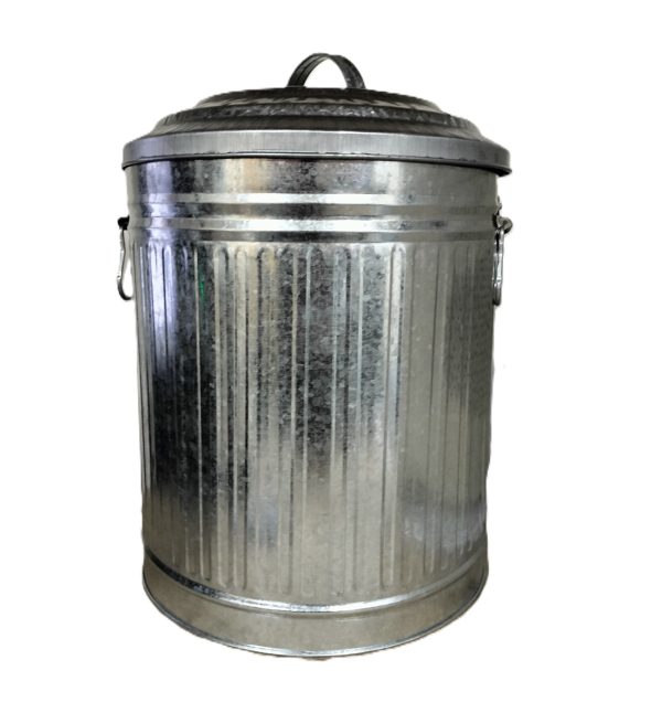 HAREWOOD GALVANISED MIDI/MINI METAL BIN 15 LTR