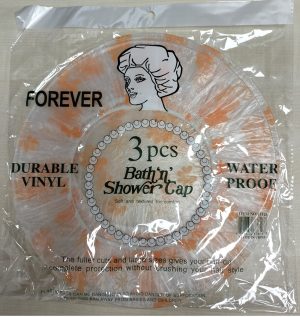 ASSORTED COLOUR SHOWER CAP PACK OF 3