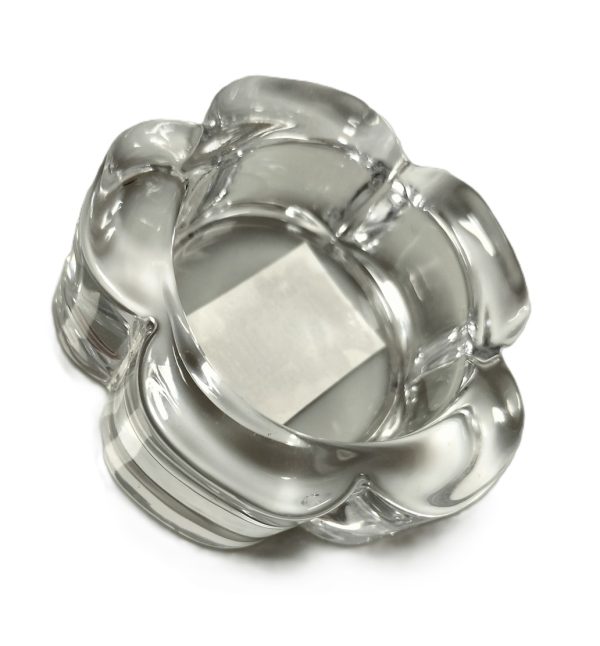 TEA LIGHT CRYSTAL CLEAR ROUND GLASS CANDLE HOLDER