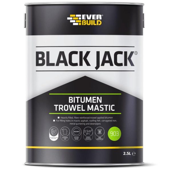 EVERBUILD BLACK JACK 903 BITUMEN TROWEL MASTIC 2.5 LITRE