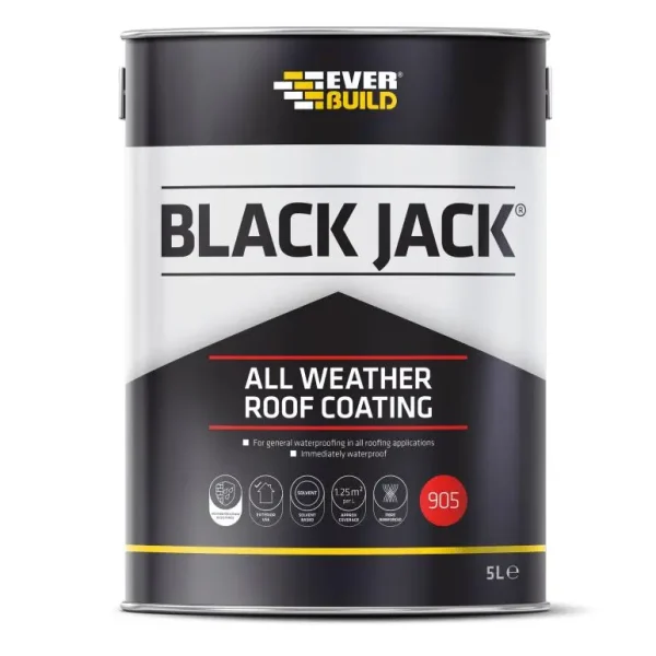 EVERBUILD 905 BLACK JACK ALL WEATHER ROOF COATING 5 LITRE