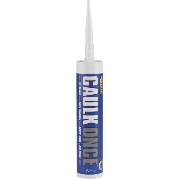 EVERBUILD CAULK ONCE PREMIUM DECORATORS CAULK WHITE 295ML