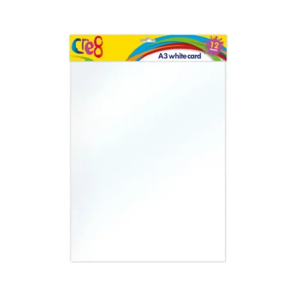 CRE8 A3 WHITE CARD 10 SHEETS