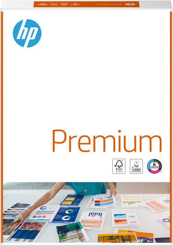 HP PAPERS CHP852 A4 90 GSM FSC PREMIUM PAPER WHITE 500 SHEETS