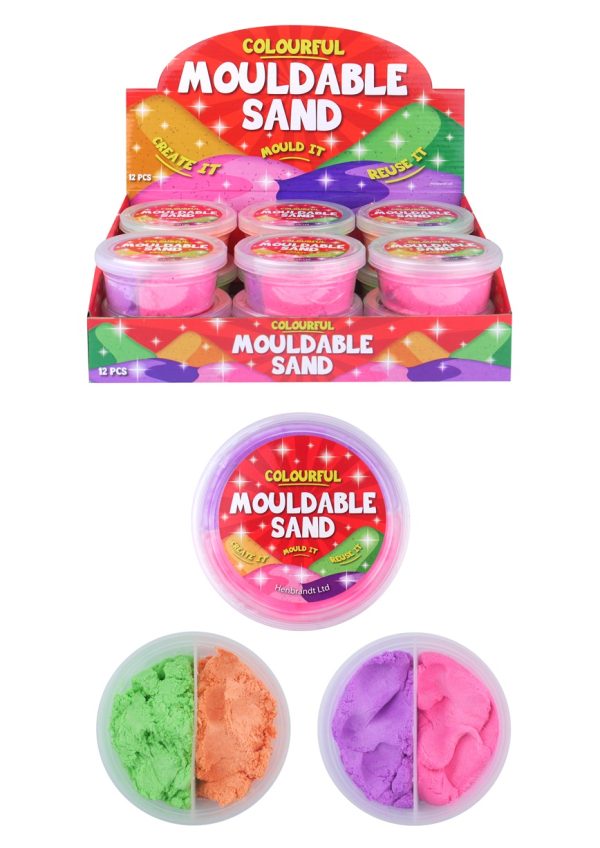 ASSORTED COLOUR MOULDABLE SAND / PUTTY 130GM 8.5CM X4CM