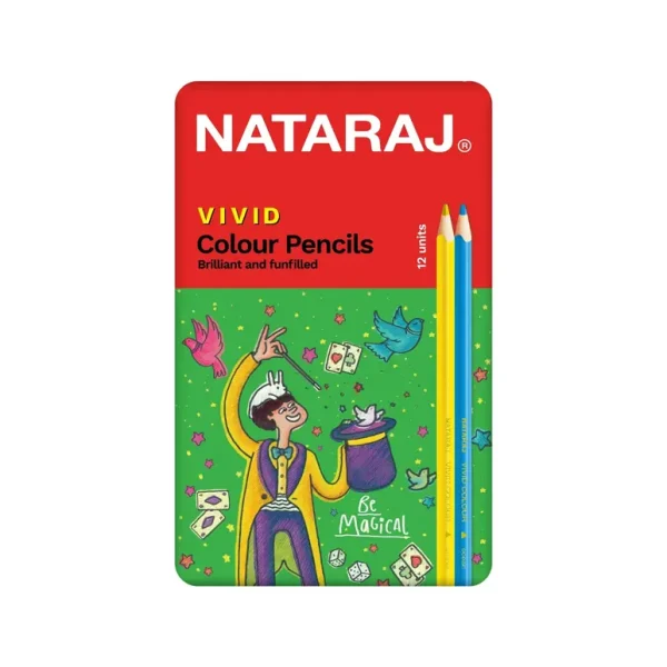 NATRAJ VIVID COLOURING PENCILS PACK OF 12