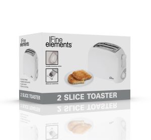 FINE ELEMENT 2 SLICE TOASTER 200W - WHITE