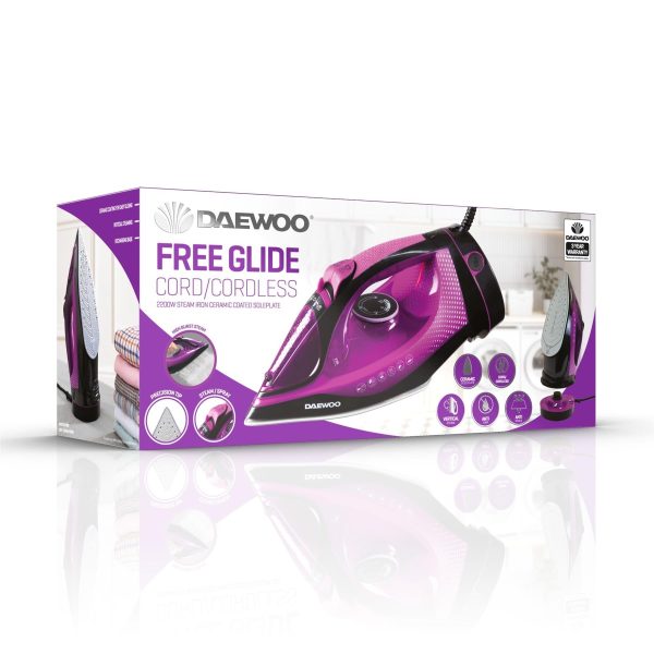 DAEWOO FREE-GLIDE CORDLESS STEAM IRON 2200W