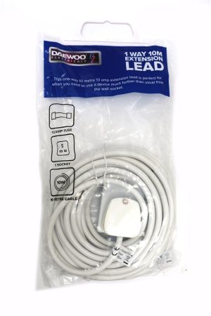 DAEWOO 1 GANG STANDARD EXTENSION LEAD 13AMP 10 MTR