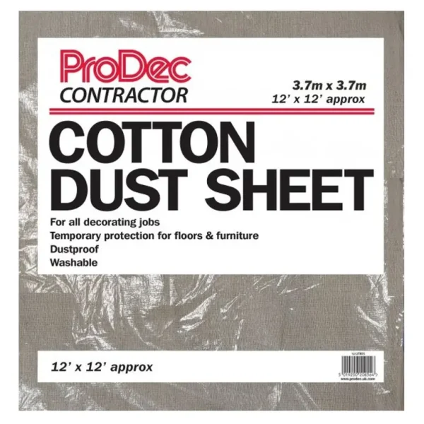 PRODEC CONTRACTOR COTTON TWILL DUST SHEET 12' X 12'