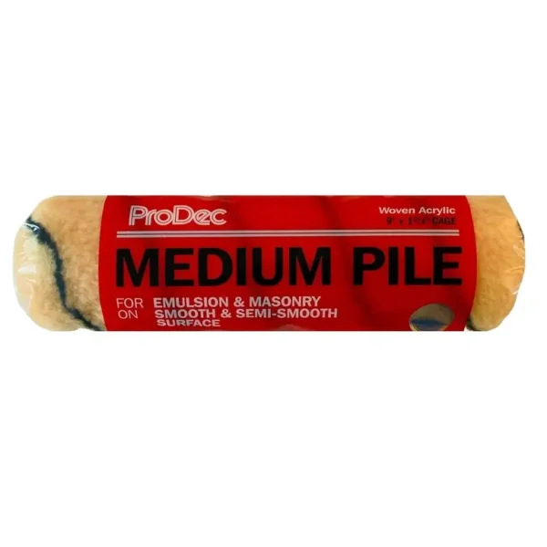 PRODEC CONTRACTOR TIGER MEDIUM PILE WOVEN PAINT ROLLER SLEEVE 9 X 1.75