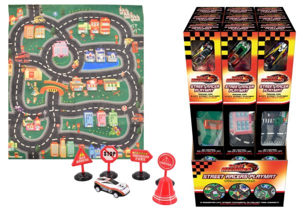 STREET MACHINES ASSORTED PLAY MAT AND VEHICLE SET