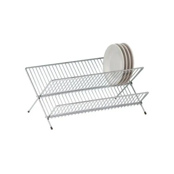 APOLLO LARGE CHROME FOLDING DISH DRAINER FOR 28 PLATES