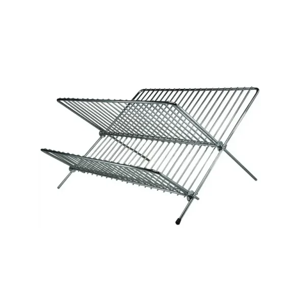 APOLLO SMALL CHROME FOLDING DISH DRAINER FOR 21 PLATES