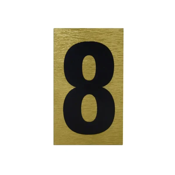 ROWAN BLACK AND GOLD HIGH VISIBILITY HOUSE & GATE STICKER NUMBER - 8