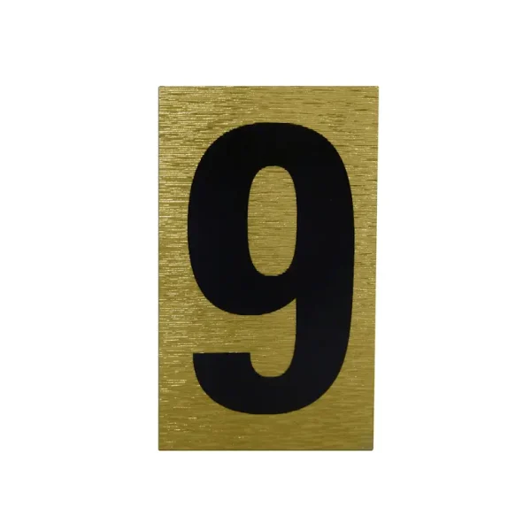 ROWAN BLACK AND GOLD HIGH VISIBILITY HOUSE & GATE STICKER NUMBER - 9