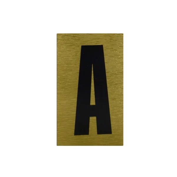 ROWAN BLACK AND GOLD HIGH VISIBILITY ALPHABET STICKER - A