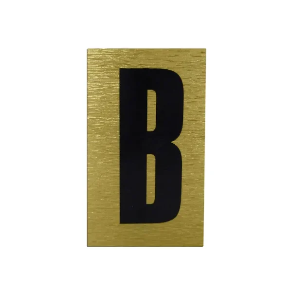 ROWAN BLACK AND GOLD HIGH VISIBILITY ALPHABET STICKER - B