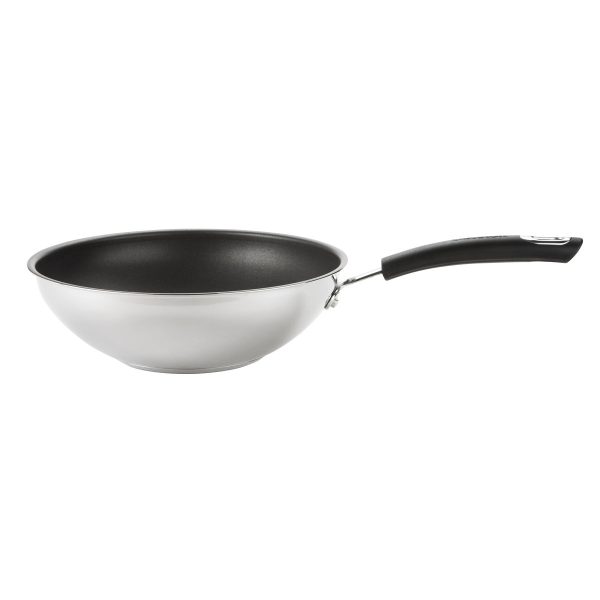 CIRCULON TOTAL NON STICK STAINLESS STEEL STIRFRY 26CM