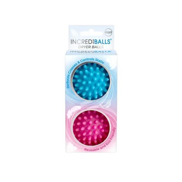 AIRPURE INCREDIBALLS SCENTED DRYER WASHING BALLS REDUCE CREASES & CONTROL STATIC PACK OF 2