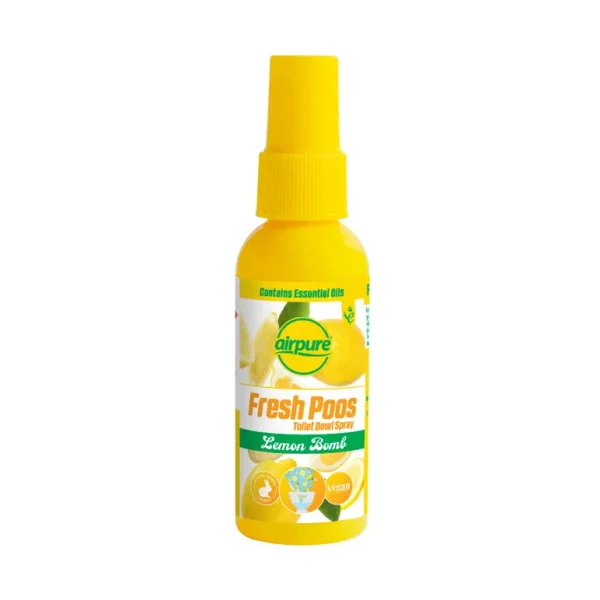 AIRPURE FRESH POOS ASSORTED TOILET BOWL SPRAY 60ML