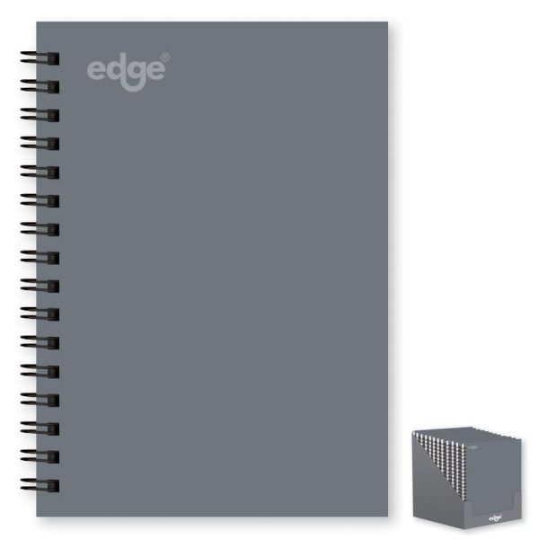 EDGE A6 TWIN WIRE GREY NOTEBOOK 80 GSM 120 PAGES