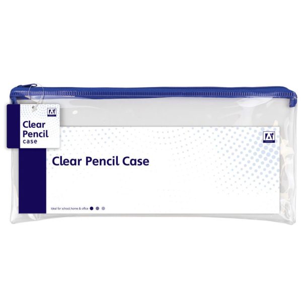 ANKER STATIONARY CLEAR FLAT EXAM PENCIL CASE 31 CM (12")