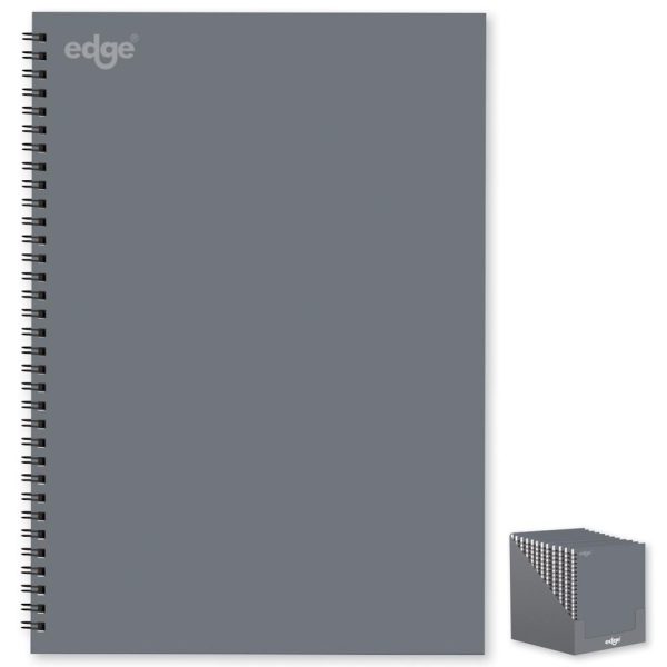 EDGE A4 TWIN WIRE GREYNOTEBOOK 80 GSM 120 PAGES