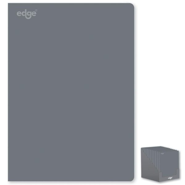 EDGE A4 SOFT COVER GREY NOTEBOOK 80 GSM 160 PAGES