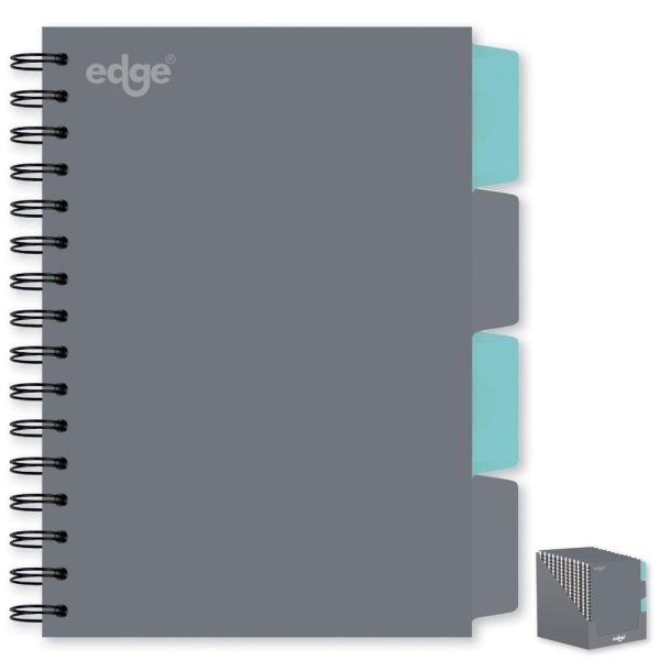 EDGE A5 TWIN WIRE GREY PROJECT NOTEBOOK 80 GSM 200 PAGES