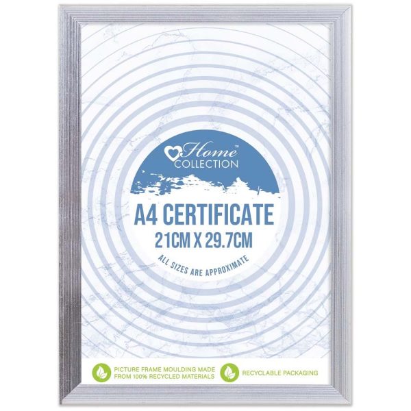 ANKER A4 CERTIFICATE PICTURE FRAME SILVER 21 X 29.7CM