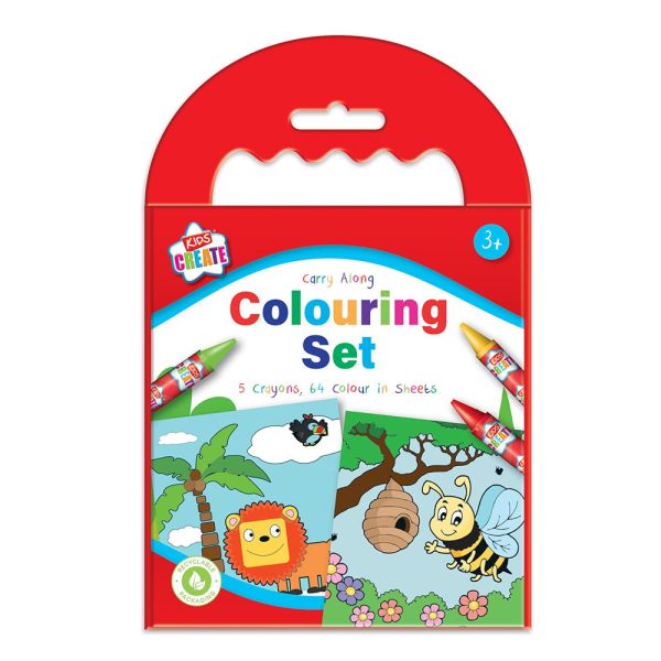 KIDS CREATE CARRY ALONG COLOURING SET