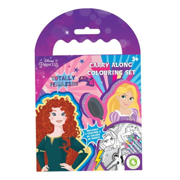 DISNEY PRINCESS TOATALLY FEARLESS CARRY ALONG COLOURING SET