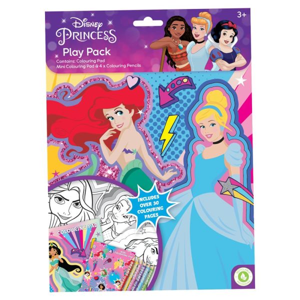 DISNEY PRINCESS COLOURING PLAY PACK WITH PENCILS