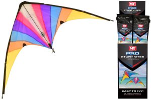 M.Y PRO ASSORTED NAYLON STUNT KITE 120CM X 60CM