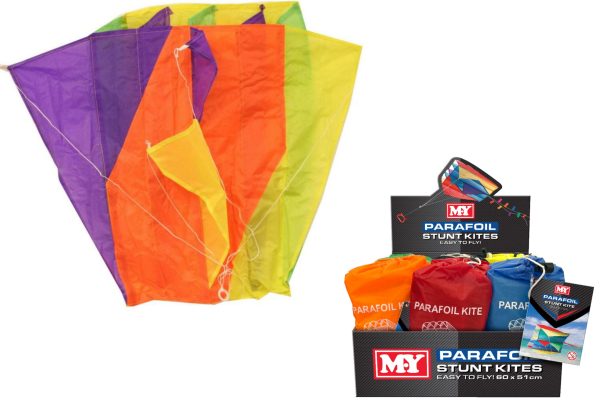 MY PARAFOIL NYLON STUNT KITE 60CM X 51CM