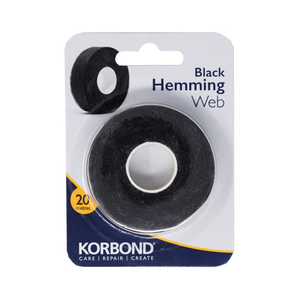 KORBOND HEMMING WEB 20M - BLACK