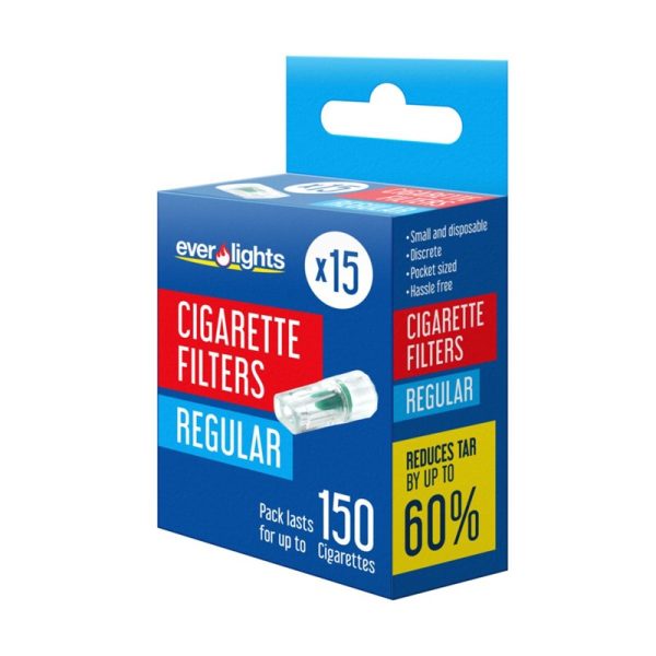 EVERLIGHTS REGULAR CIGARETTE FILTERS PACK OF 15